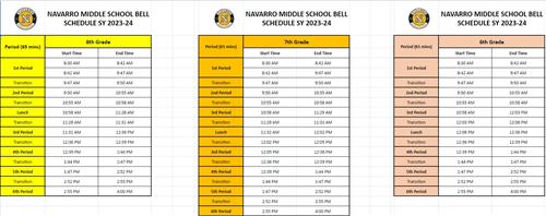 bell schedule
